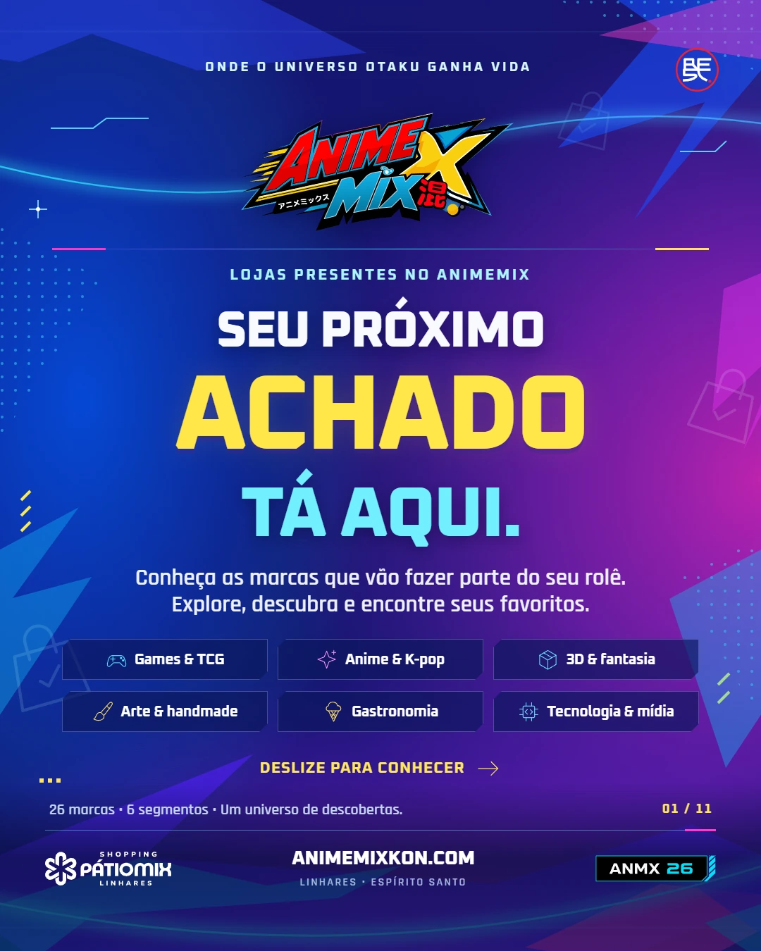 Lojas presentes no AnimeMix: seu próximo achado tá aqui
