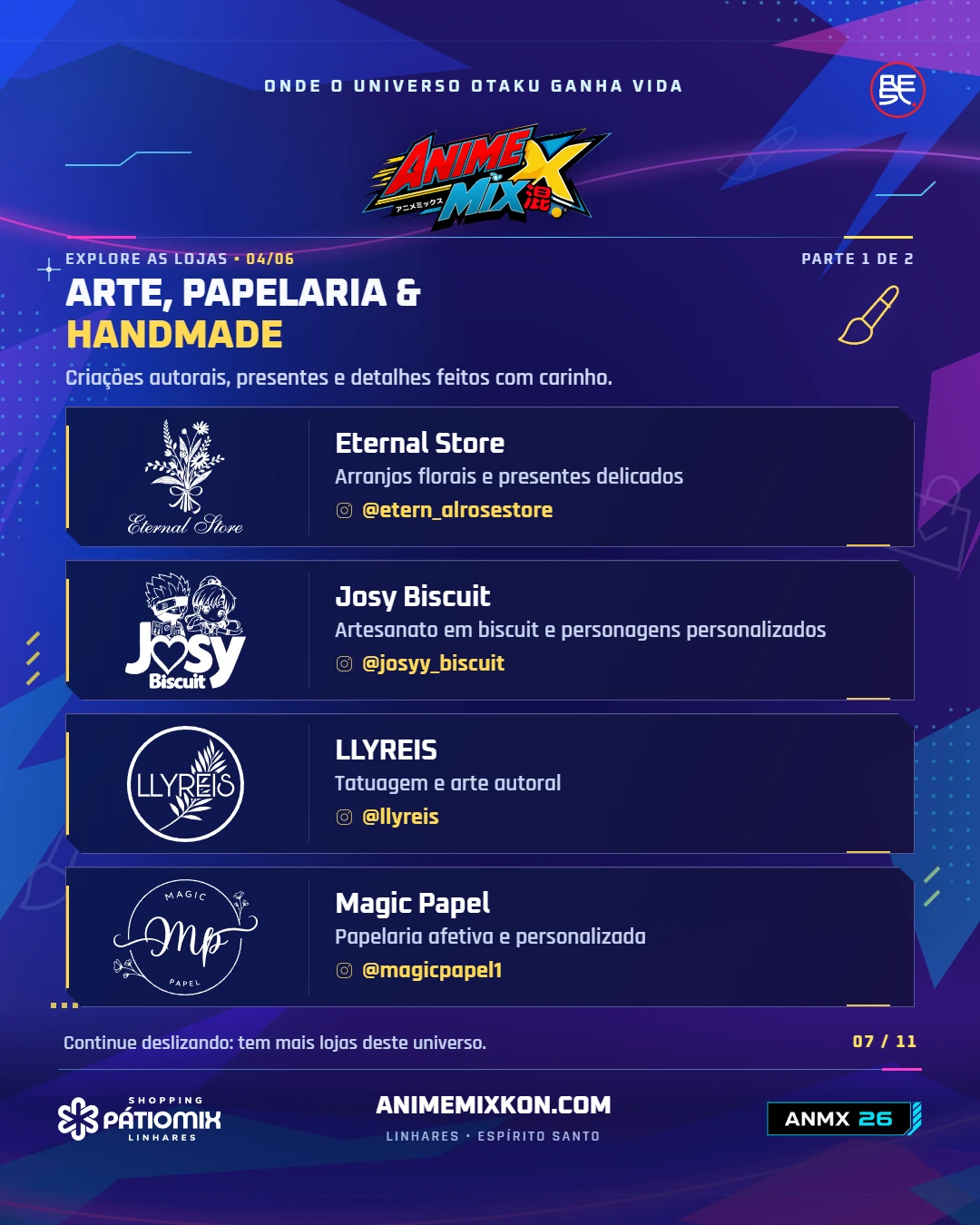 Arte e papelaria: Eternal Store, Josy Biscuit, LLYREIS e Magic Papel